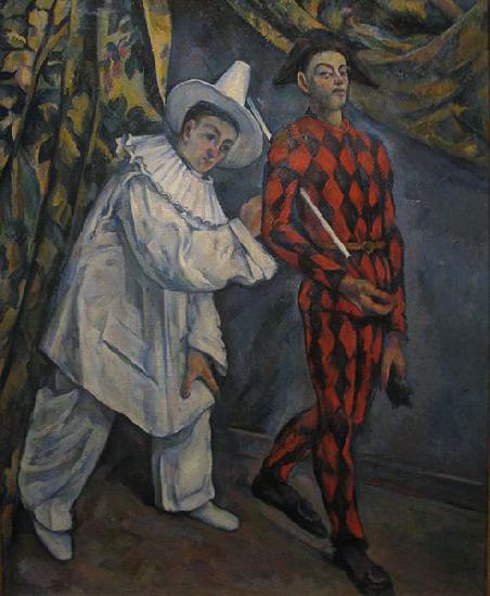Paul Cezanne Pierot and Harlequin oil painting image
